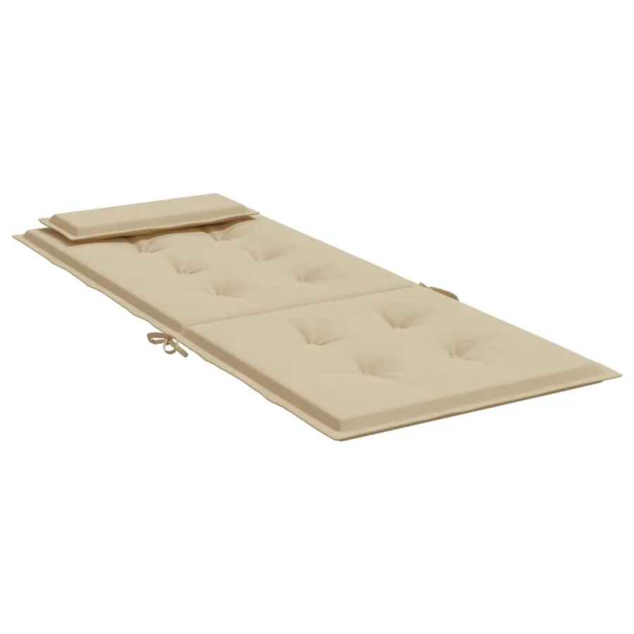 Coussins de chaise à dossier haut lot de 6 beige tissu oxford - 6