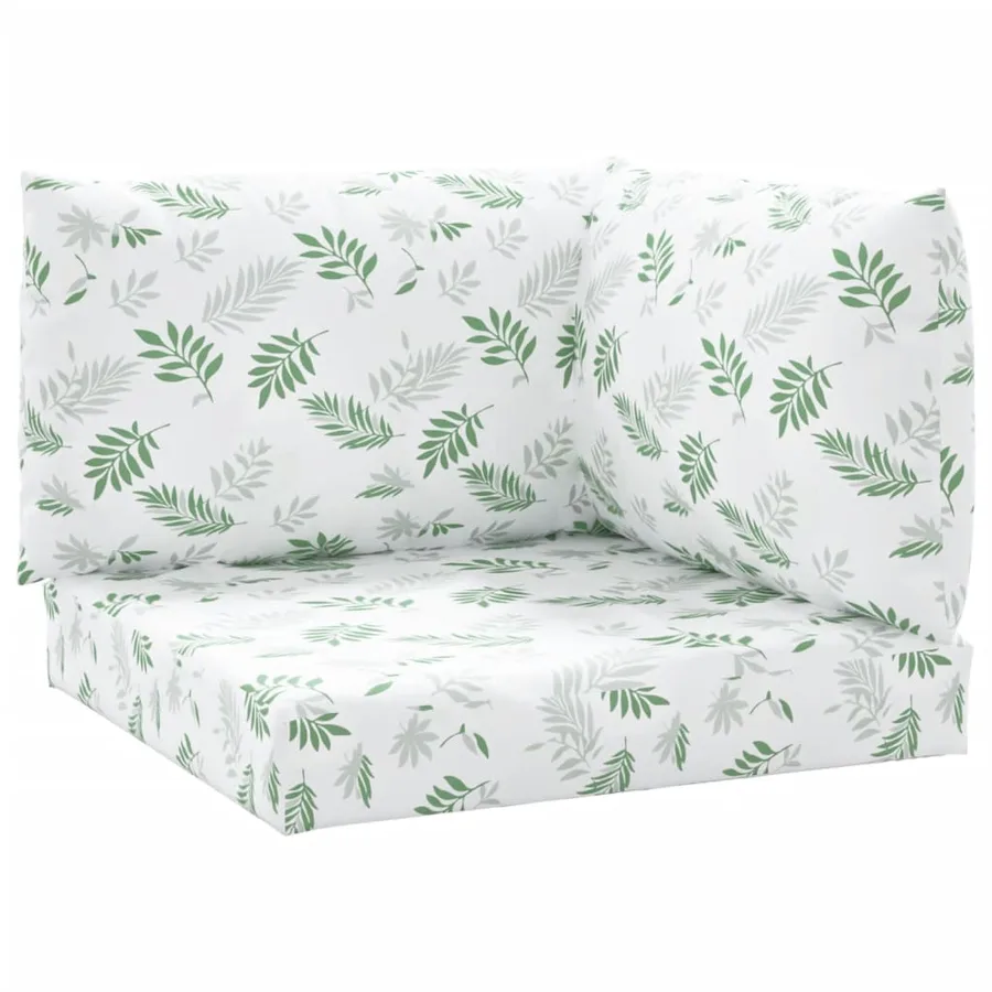 Coussins de palette lot de 3 motif de feuilles tissu Oxford - 2