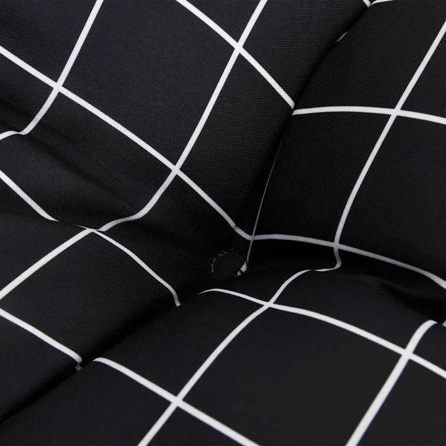 Coussins de banc de jardin lot de 2 motif à carreaux noir - 6