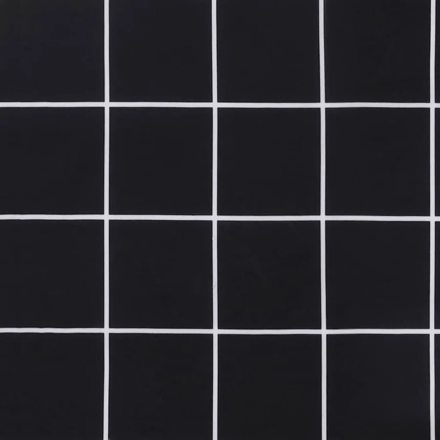 Coussins de banc de jardin lot de 2 motif à carreaux noir - 7