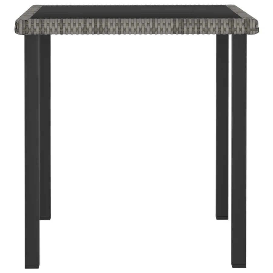 Ensemble à manger de jardin 3 pcs Résine tressée Gris - 4