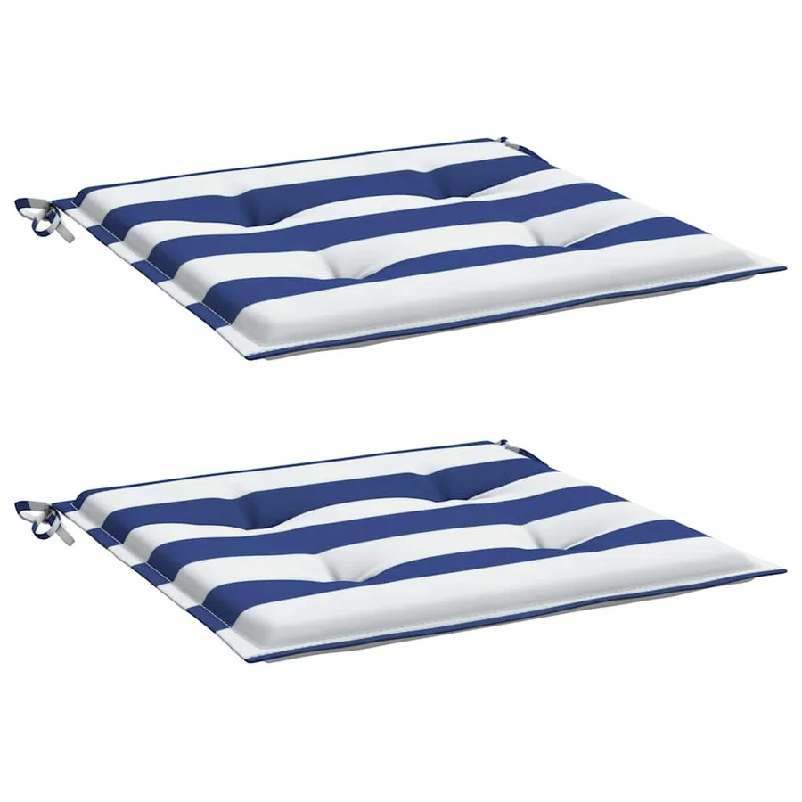 Coussins de chaise de jardin lot de 2 40x40x4 cm tissu - 3