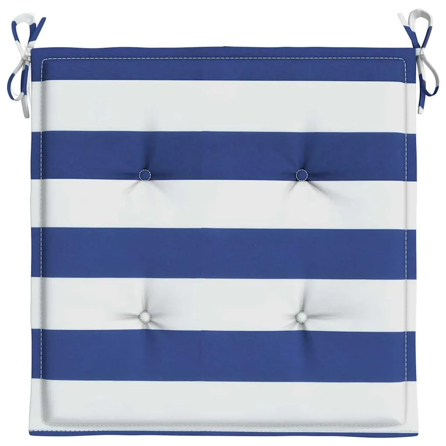 Coussins de chaise de jardin lot de 2 40x40x4 cm tissu - 6