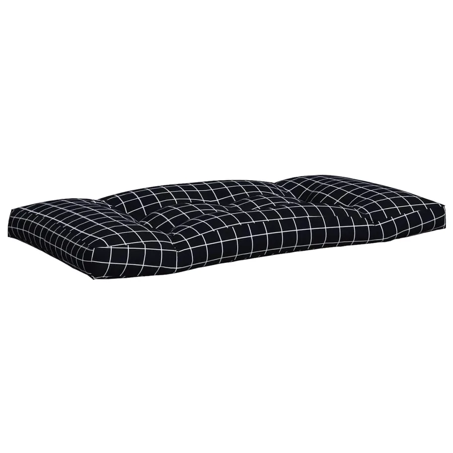 Coussins de palette lot de 2 motif à carreaux noir tissu Oxford - 6
