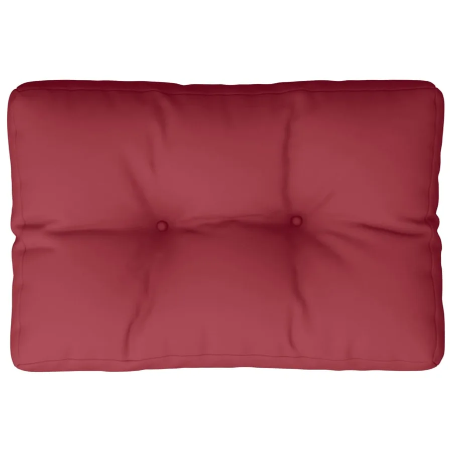 Coussin de palette rouge bordeaux 50x40x12 cm tissu - 2