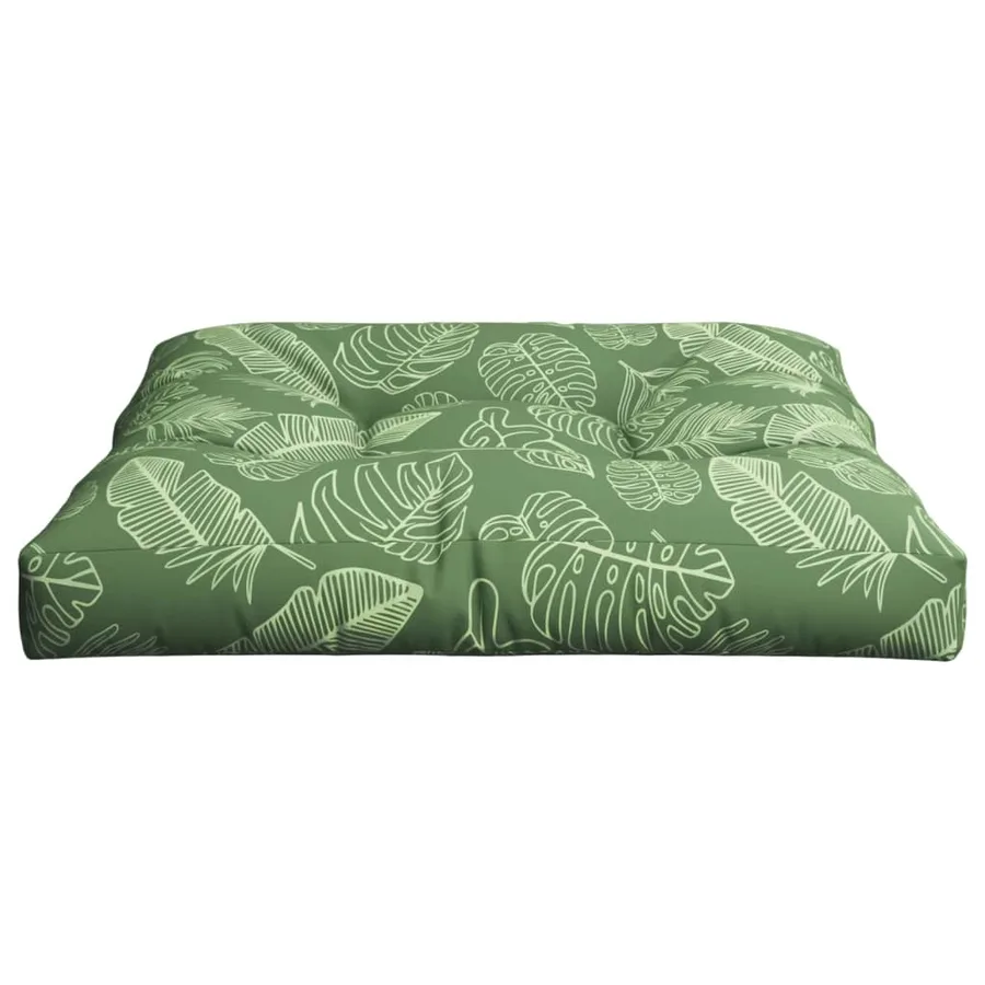 Coussin de palette motif de feuilles 70x70x12 cm tissu - 6