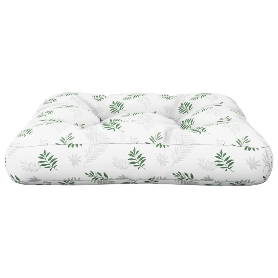 Coussin de palette motif de feuilles 50x50x12 cm tissu - 5