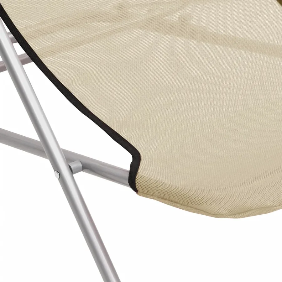 Chaises plage pliantes lot de 2 textilène acier enduit poudre - 10
