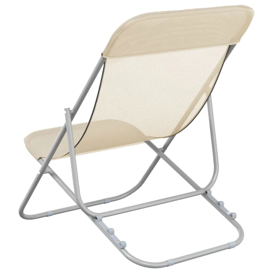 Chaises plage pliantes lot de 2 textilène acier enduit poudre - 6