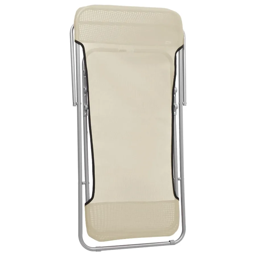 Chaises plage pliantes lot de 2 textilène acier enduit poudre - 8
