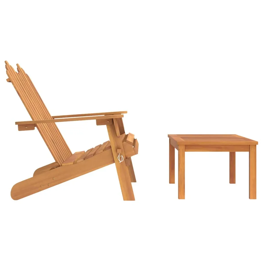 Ensemble de salon de jardin Adirondack 2 pcs bois acacia solide - 4