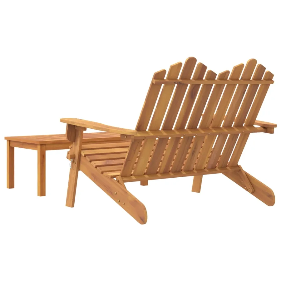 Ensemble de salon de jardin Adirondack 2 pcs bois acacia solide - 5