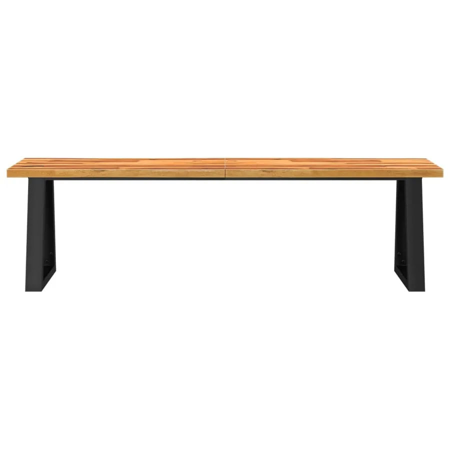 Banc avec bord vivant 160 cm bois d'acacia massif - 4