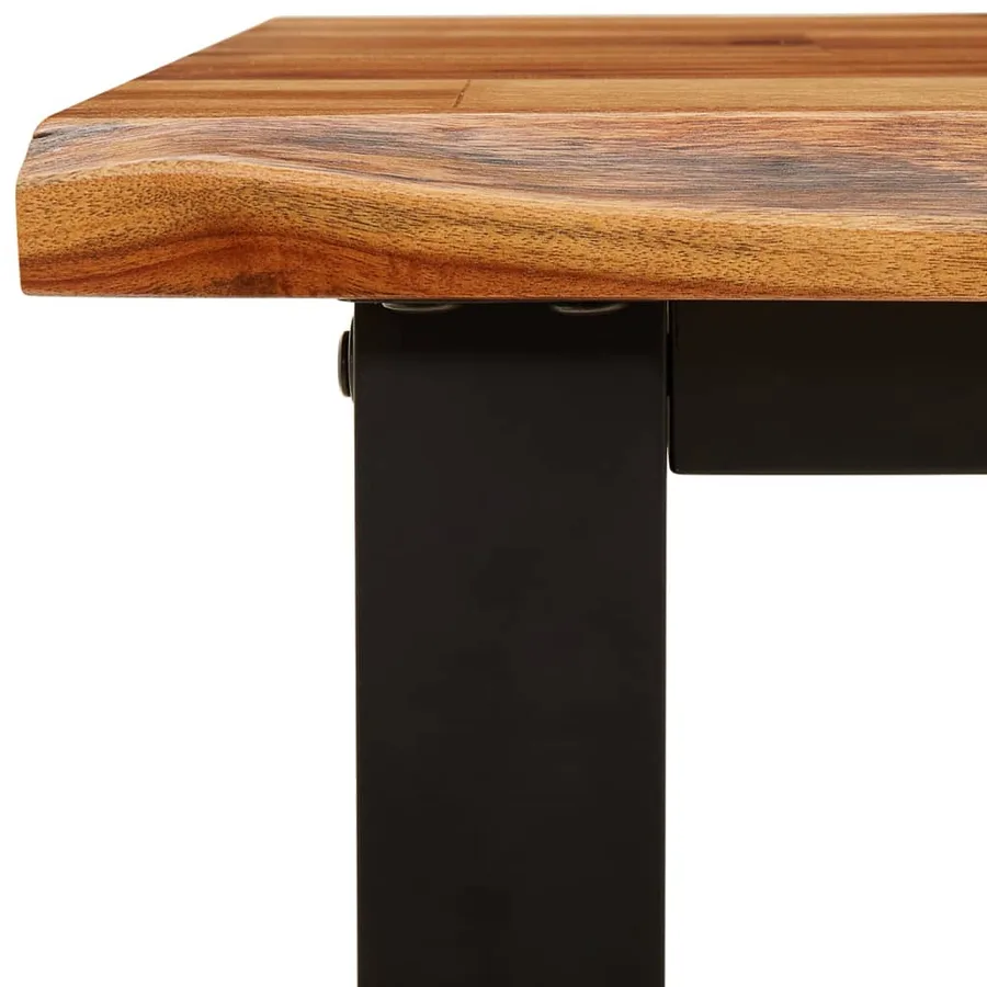 Banc avec bord vivant 160 cm bois d'acacia massif - 8