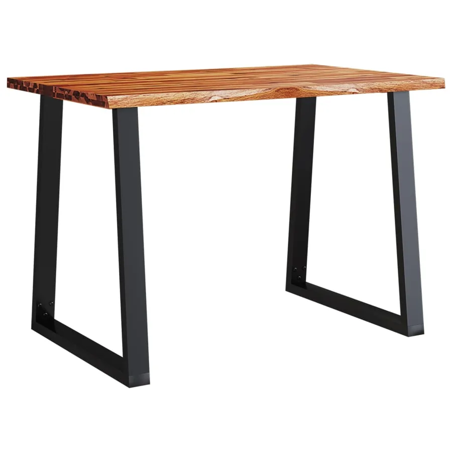 Table à manger 110x70x75 cm bois d'acacia solide à bord vif - 2