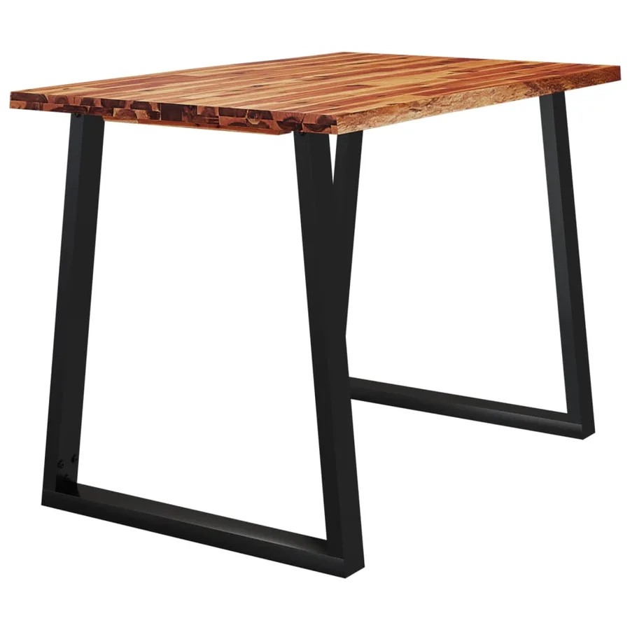 Table à manger 110x70x75 cm bois d'acacia solide à bord vif - 3