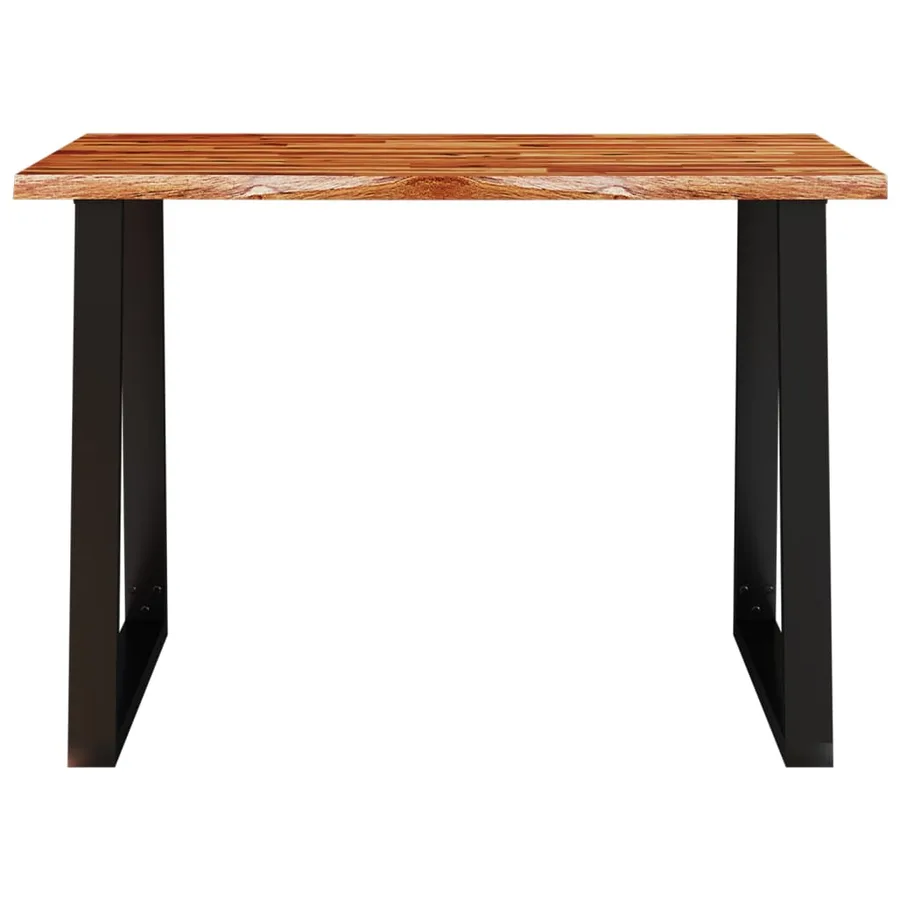 Table à manger 110x70x75 cm bois d'acacia solide à bord vif - 4