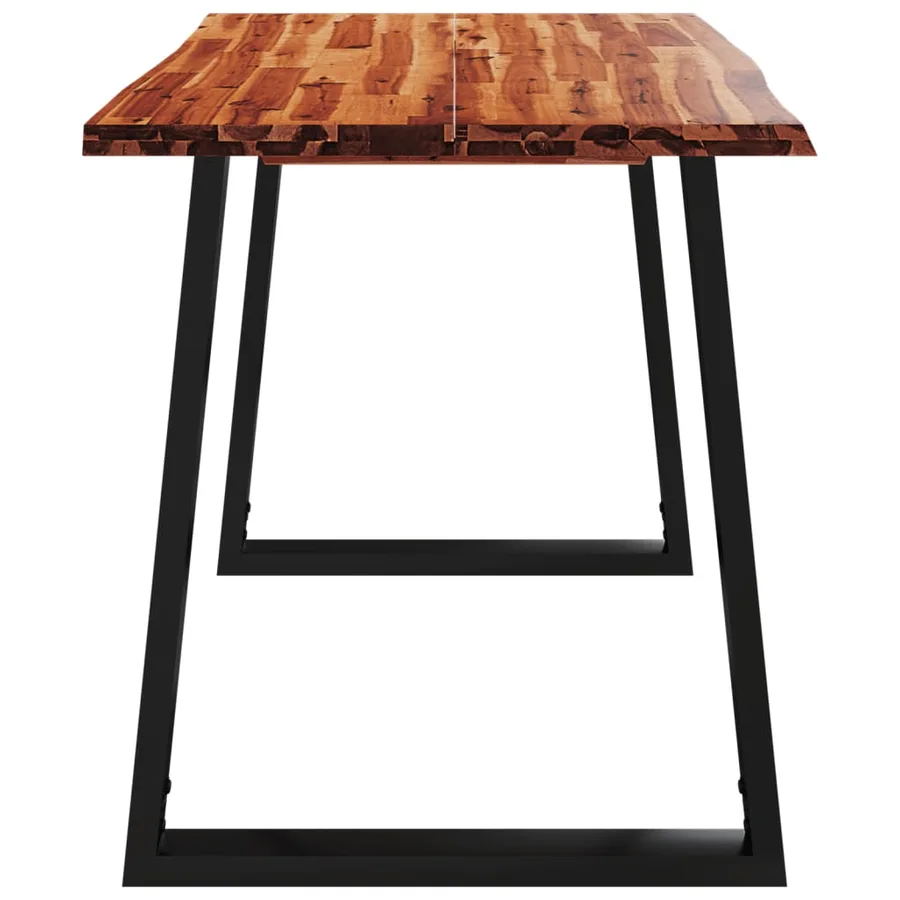 Table à manger 110x70x75 cm bois d'acacia solide à bord vif - 5