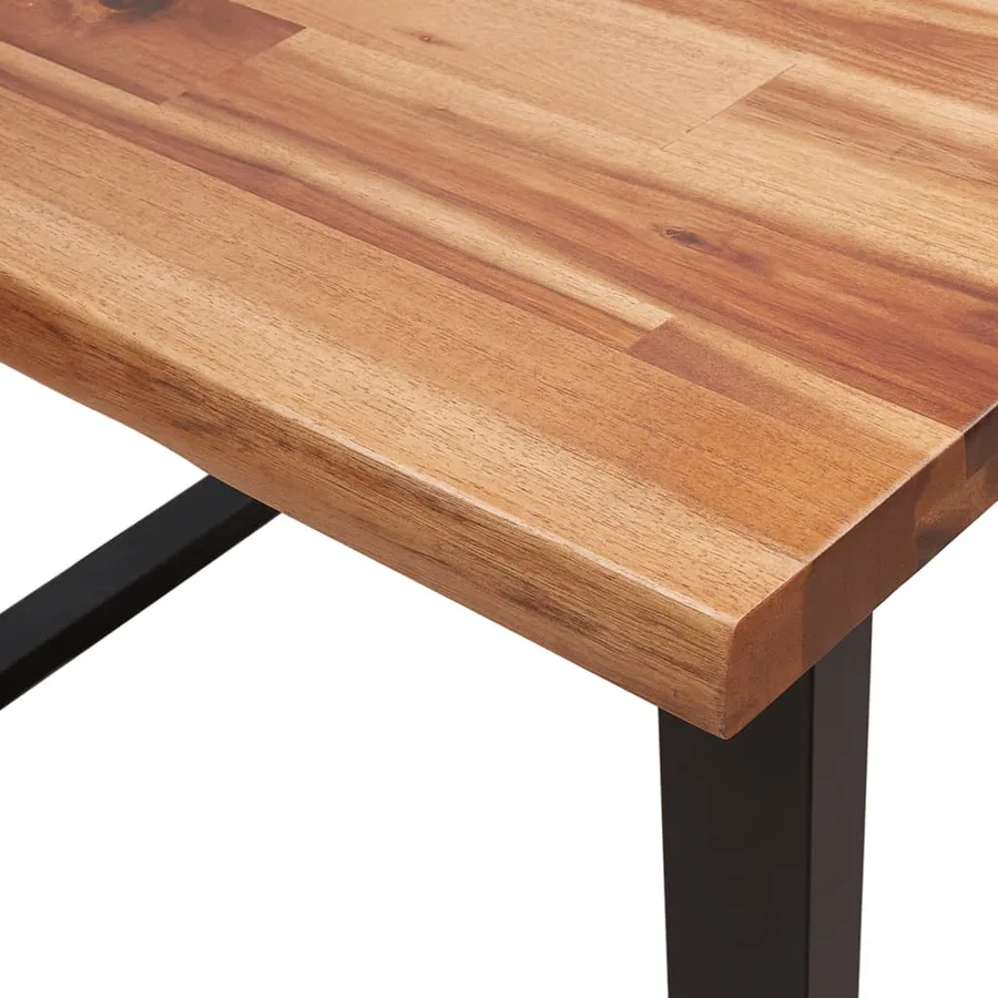 Table à manger 110x70x75 cm bois d'acacia solide à bord vif - 7