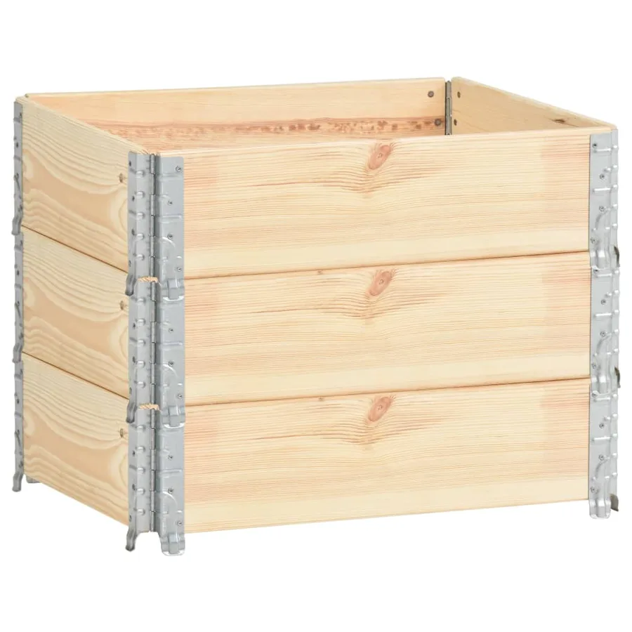 Jardinières surélevées 3 pcs 60x80 cm Bois de pin solide - 2