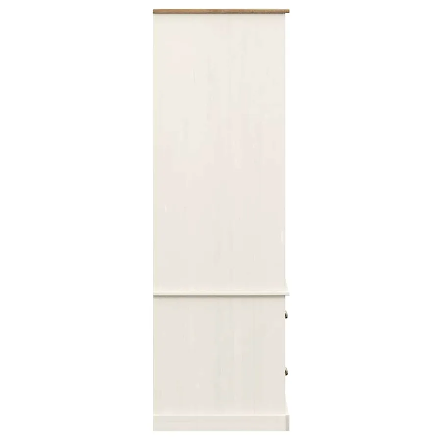 Garde-robe VIGO blanc 90x55x170 cm bois massif de pin - 6