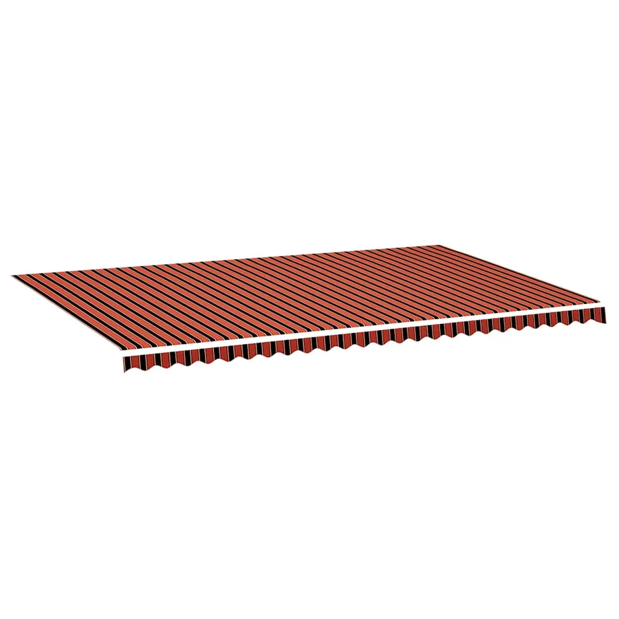 Tissu de remplacement pour auvent orange et marron 6x3,5 m polyester - 2