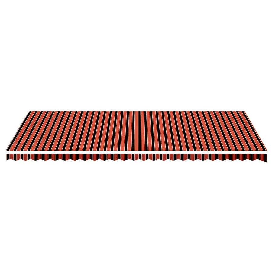 Tissu de remplacement pour auvent orange et marron 6x3,5 m polyester - 3