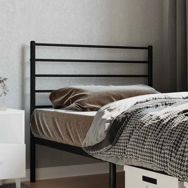 Tête de lit de remplacement métal noir 107 cm