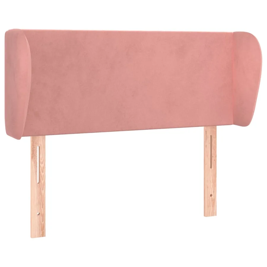Tête de lit avec oreilles Rose 103x23x78/88 cm Velours - 2