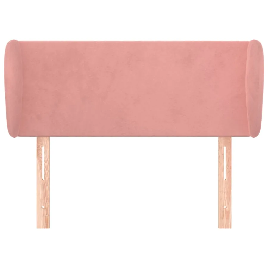 Tête de lit avec oreilles Rose 103x23x78/88 cm Velours - 3