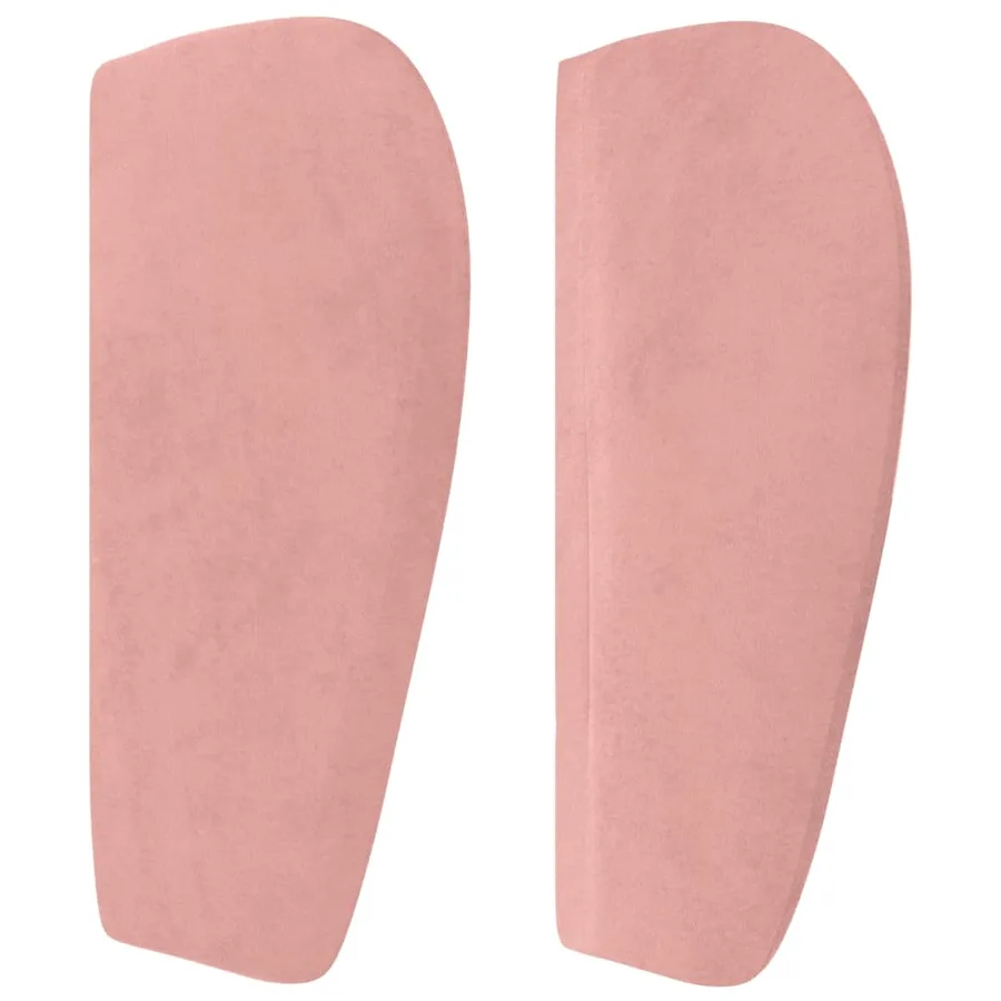 Tête de lit avec oreilles Rose 103x23x78/88 cm Velours - 4