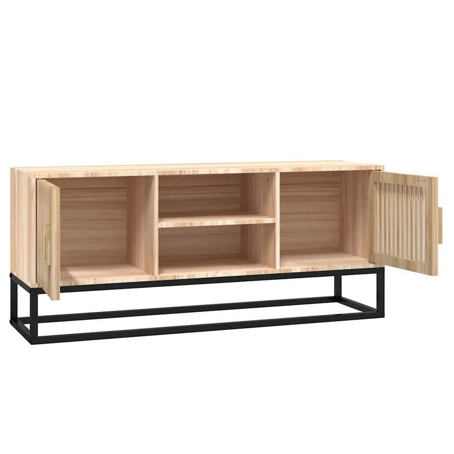 Meuble TV 105x30x45 cm bois d'ingénierie et fer - 5