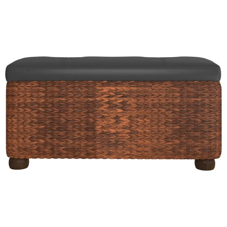 Bancs de rangement lot de 2 et coussin marron 69 cm quenouille - 4