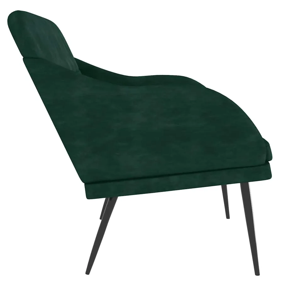 Banc Vert foncé 110x76x80 cm Velours - 4