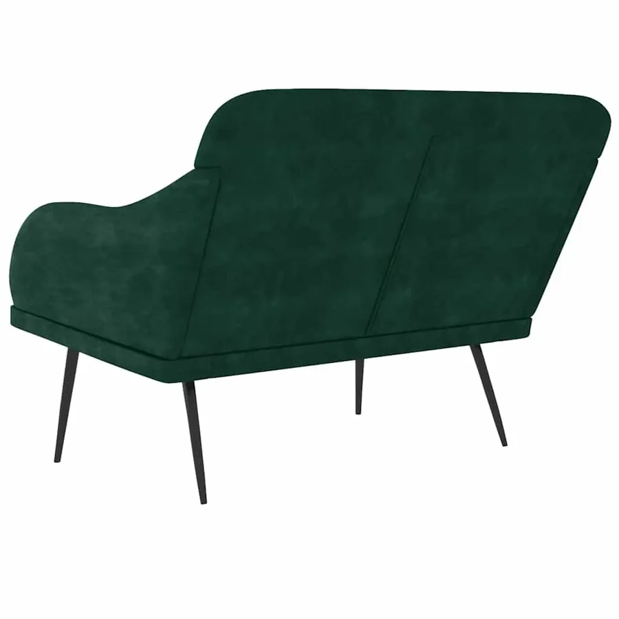 Banc Vert foncé 110x76x80 cm Velours - 5