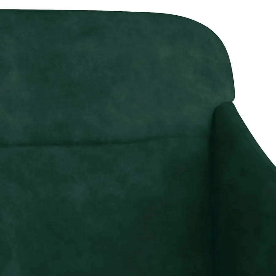 Banc Vert foncé 110x76x80 cm Velours - 6