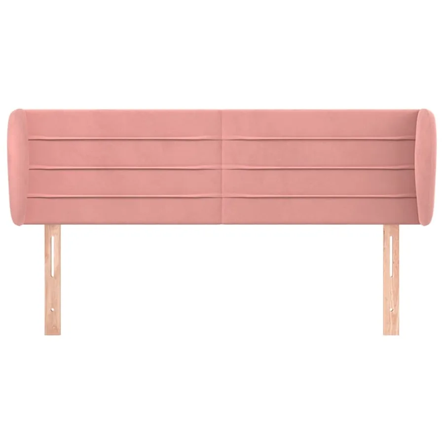 Tête de lit avec oreilles Rose 147x23x78/88 cm Velours - 3