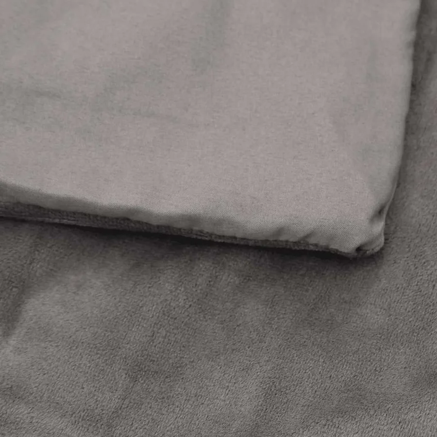 Couverture lestée avec housse Gris 200x225 cm 9 kg Tissu - 4