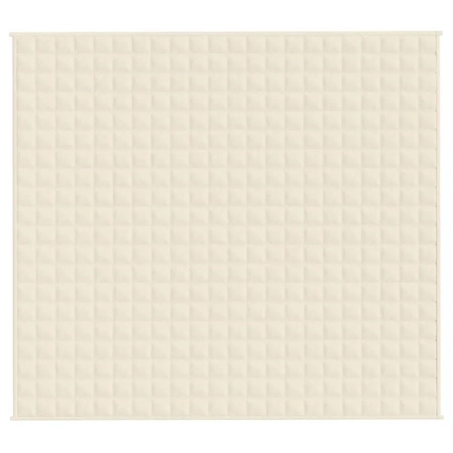 Couverture lestée Crème clair 200x225 cm 13 kg Tissu - 3