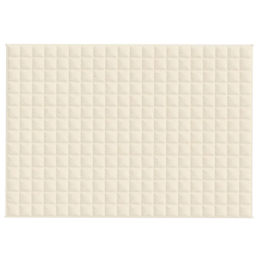 Couverture lestée Crème clair 138x200 cm 6 kg Tissu - 3