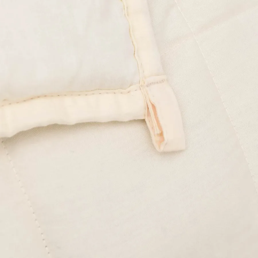 Couverture lestée Crème clair 155x220 cm 7 kg Tissu - 5