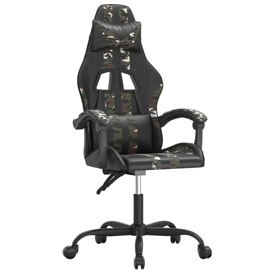Chaise de jeu pivotante Noir et camouflage Similicuir - 2