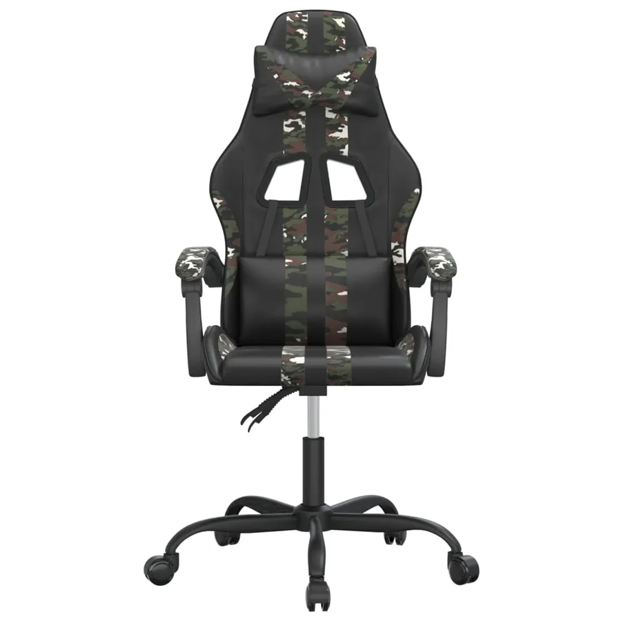 Chaise de jeu pivotante Noir et camouflage Similicuir - 3