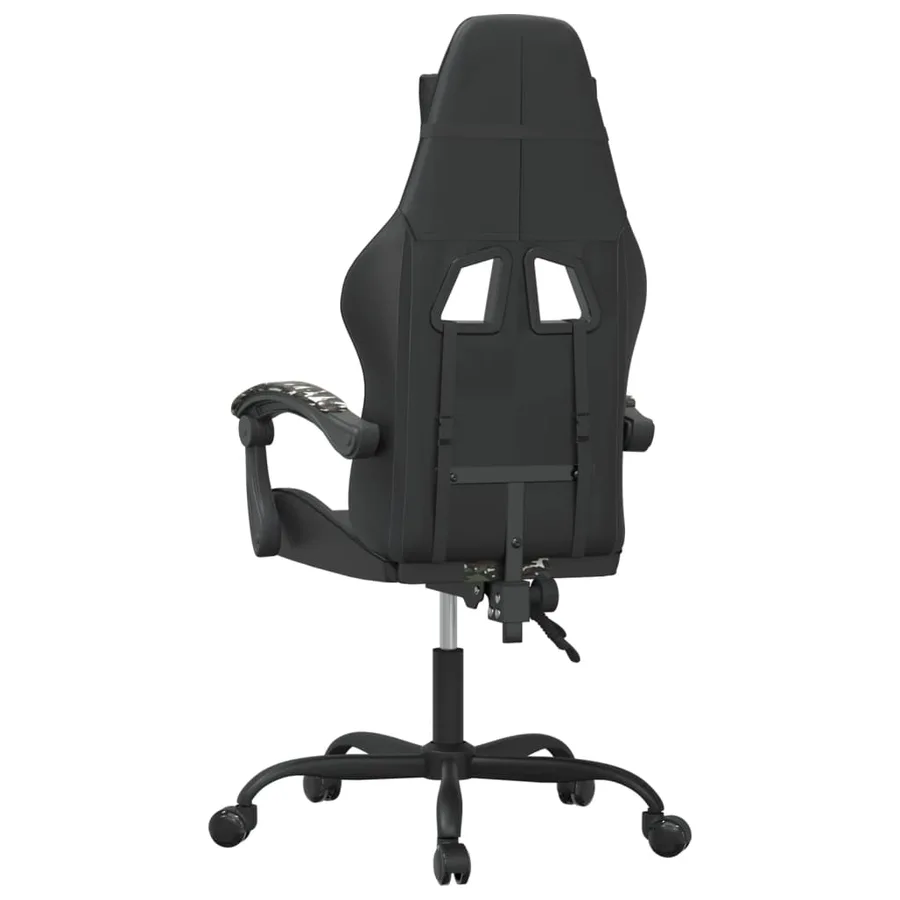 Chaise de jeu pivotante Noir et camouflage Similicuir - 5