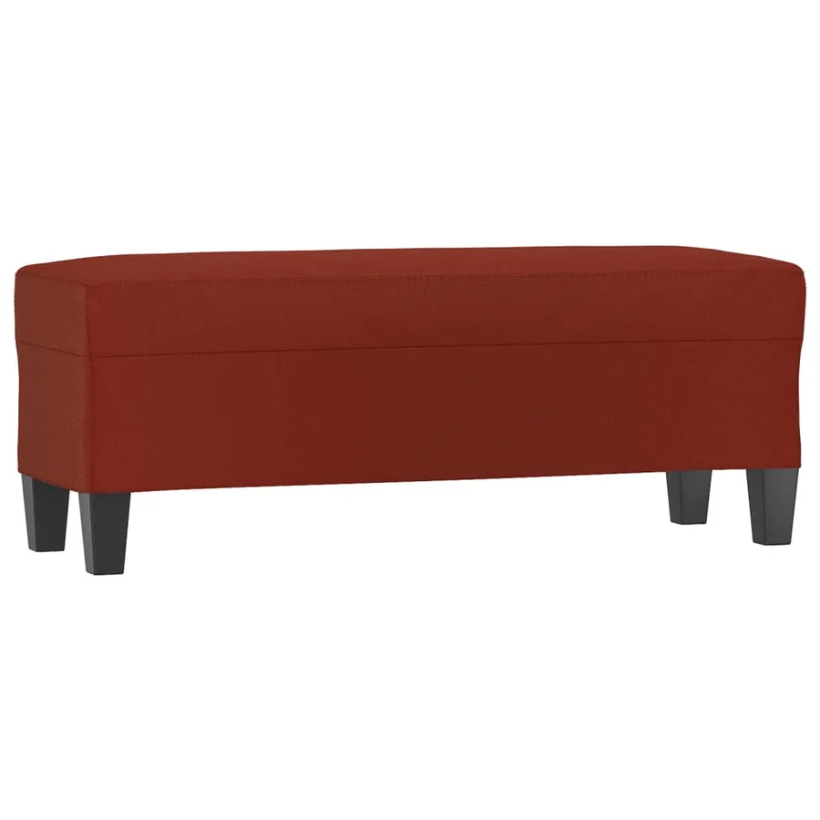 Banc Rouge bordeaux 100x35x41 cm Similicuir - 2