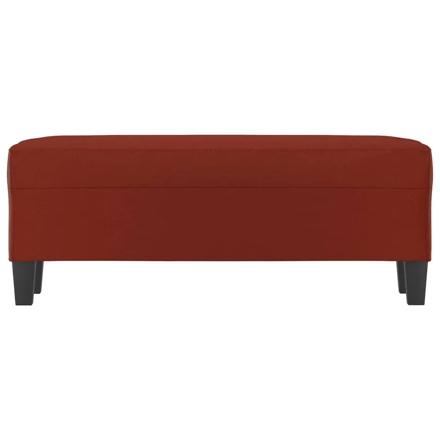 Banc Rouge bordeaux 100x35x41 cm Similicuir - 3