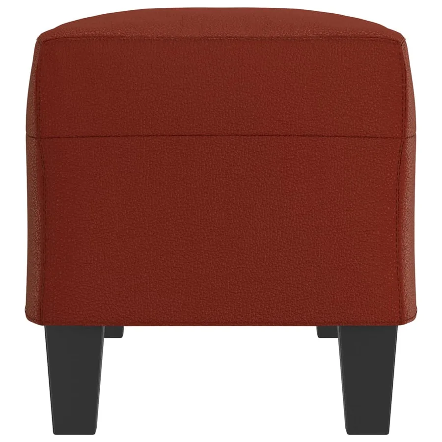 Banc Rouge bordeaux 100x35x41 cm Similicuir - 4