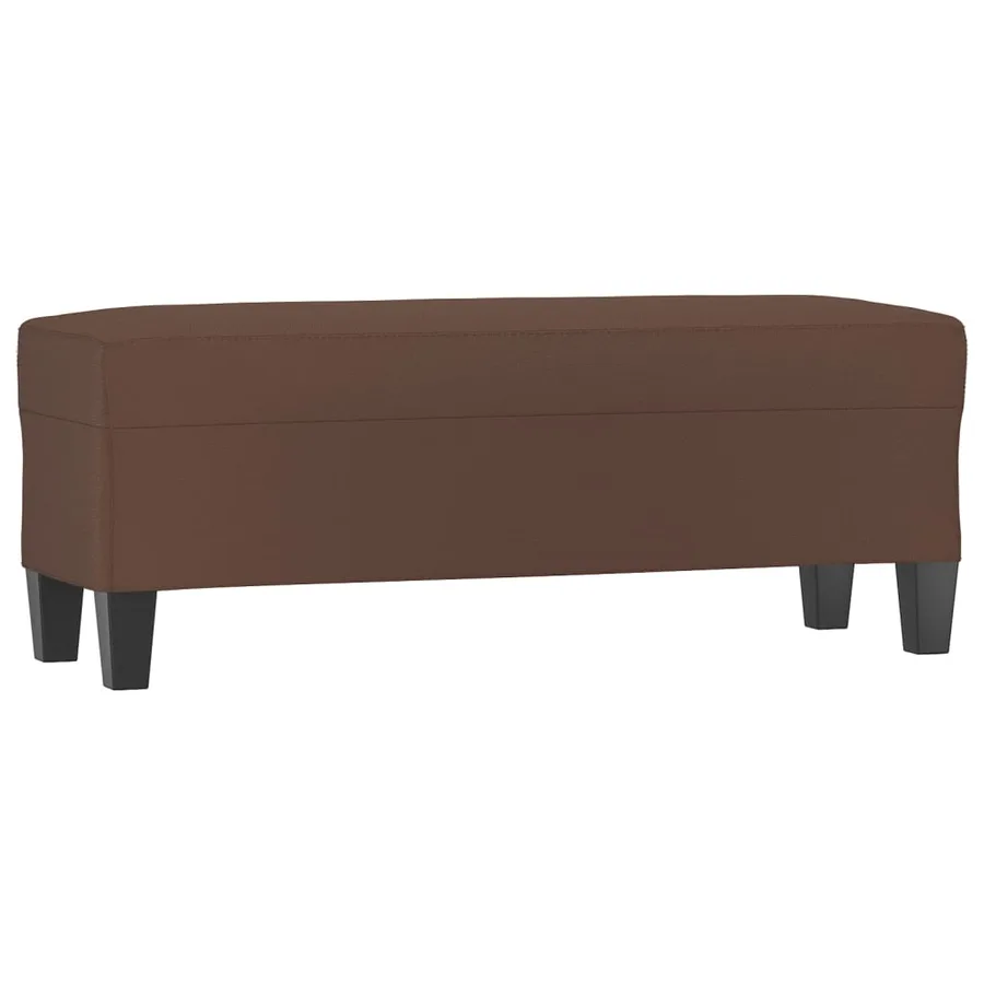 Banc Marron 100x35x41 cm Similicuir - 2