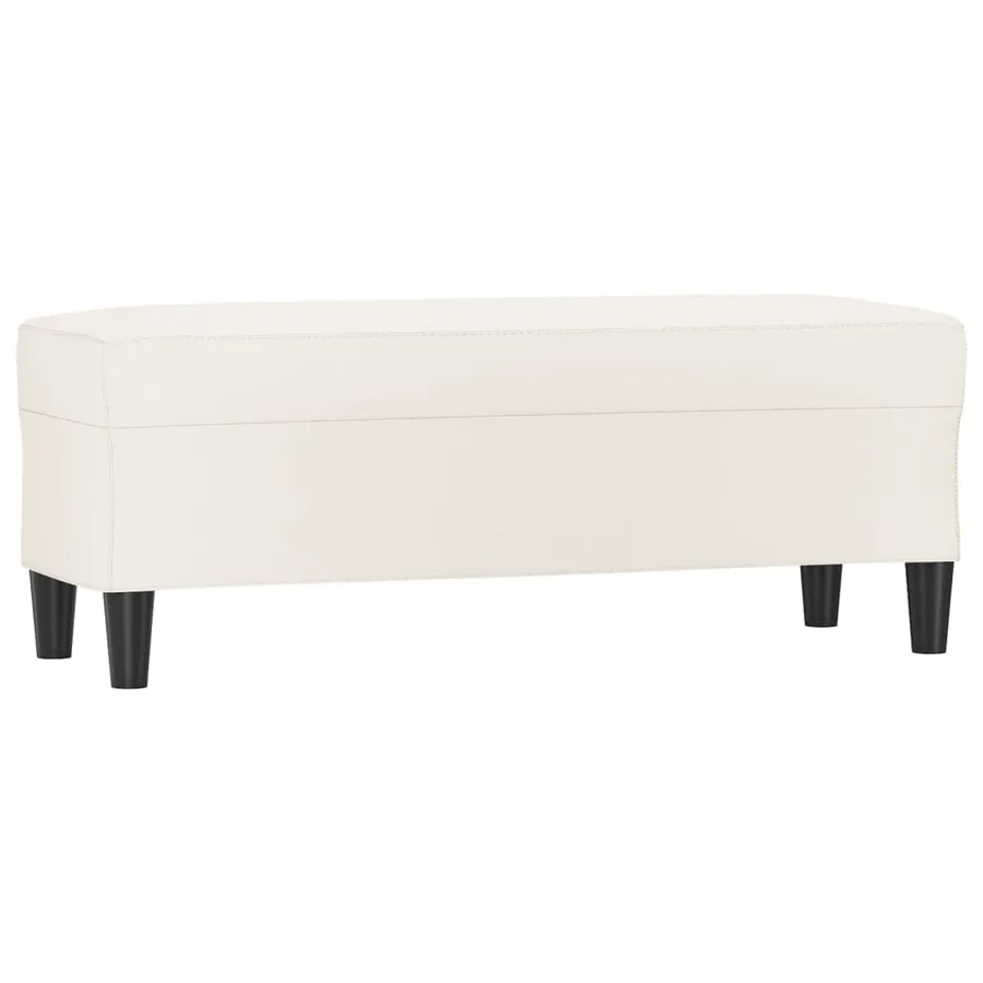 Banc Crème 100x35x41 cm Similicuir - 2