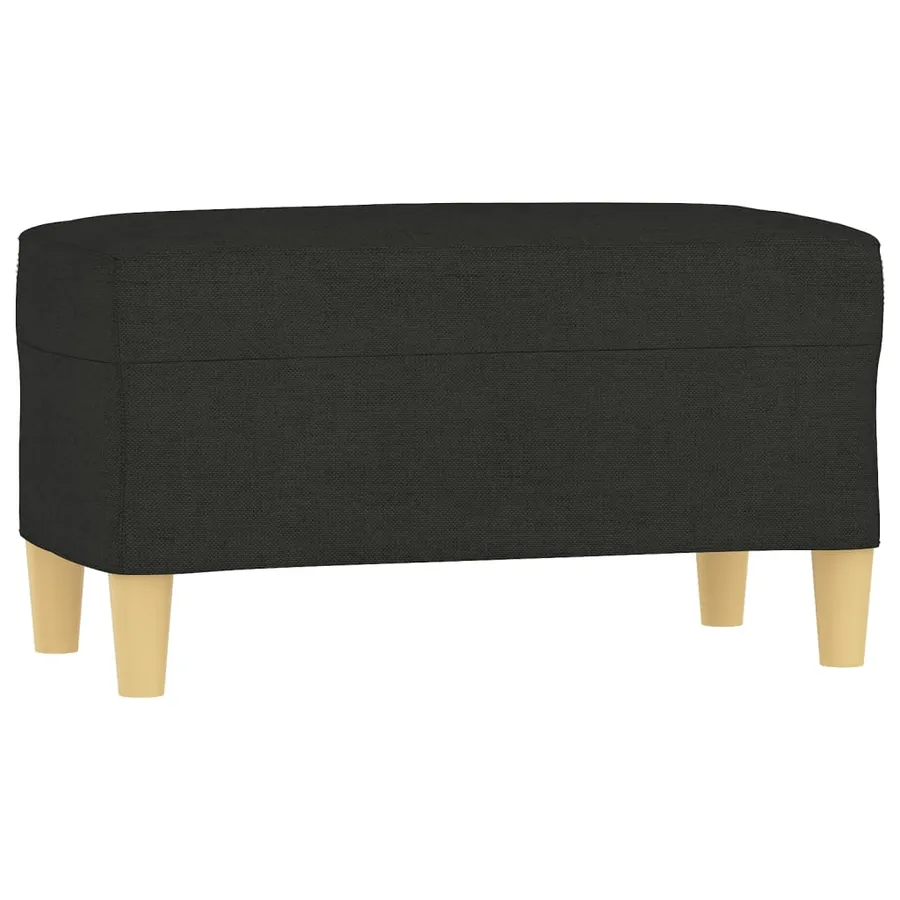 Banc Noir 70x35x41 cm Tissu - 2
